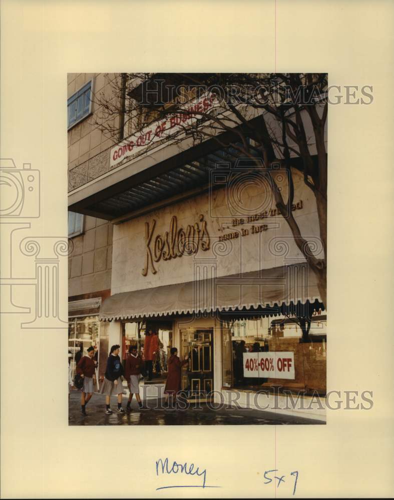 Press Photo Exterior view of the Koslow&#39;s store at Canal Street - Historic Images