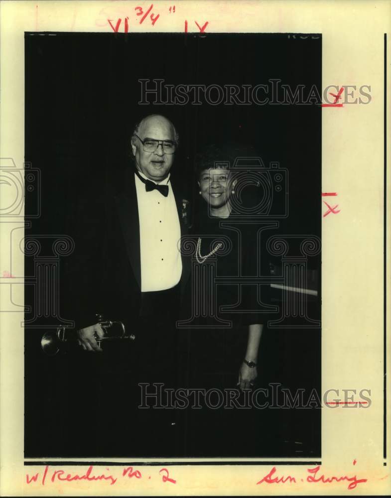 1993 Press Photo Clyder Kerr Jr., musician, and Germaine Bazzle, sing together - Historic Images