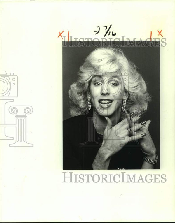 1987 Press Photo Nalty Killeen, Actor and Joan Rivers impersonator ...