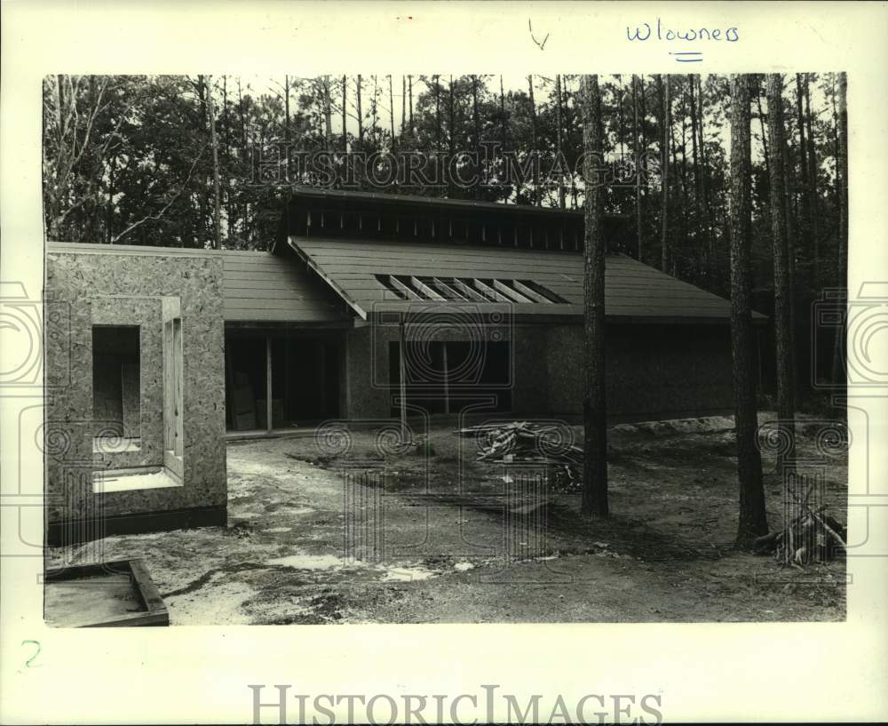 1987 Press Photo Liz Johnston&#39;s mother&#39;s house in Covington under construction - Historic Images