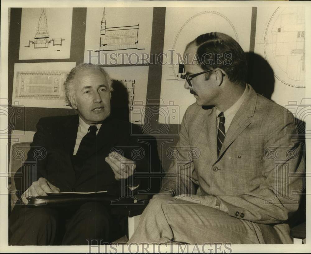 Press Photo Architect Norman Klein and Doctor William Turner - Historic Images