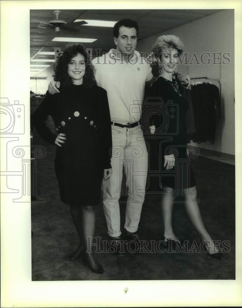 1990 Press Photo Keri Dufour, Joel Klein and Shella Landry promoting Changes - Historic Images