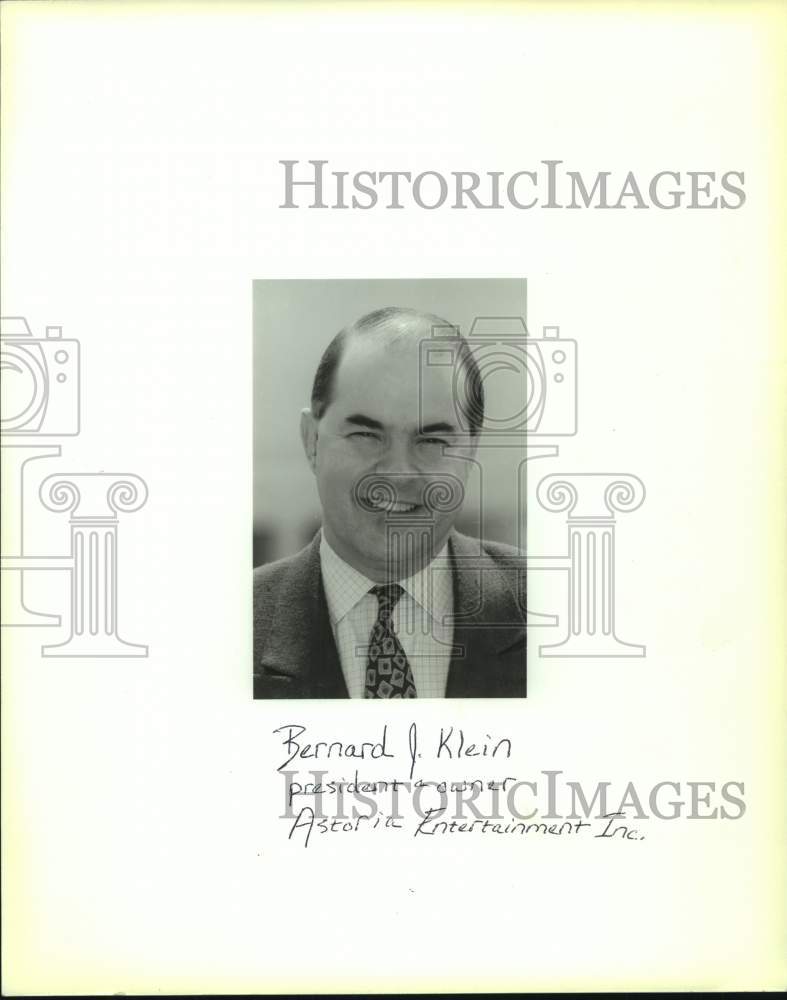 1994 Press Photo Bernard J. Klein, president &amp; owner Astoria Entertainment Inc. - Historic Images