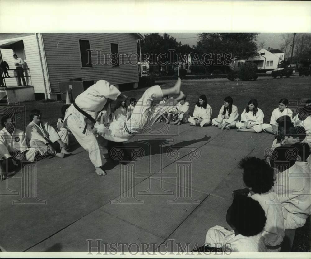 1971 Press Photo Judo - Angela Georgusis gets hers - nob61614 - Historic Images