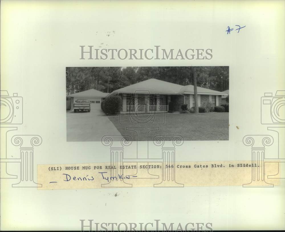 1990 Press Photo Housing - House at 546 Cross Gates Boulevard in Slidell - Historic Images