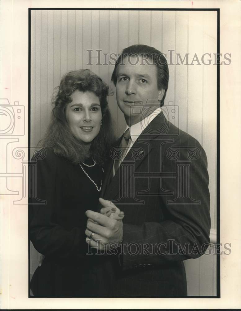 1990 Press Photo Gina & Mike LaNasa at the Italian American Party - Historic Images