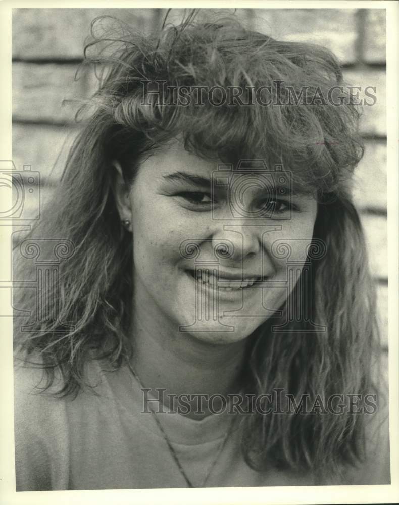 1989 Press Photo Melinda Lampo of Crescent City, led Pioneers to victory - Historic Images