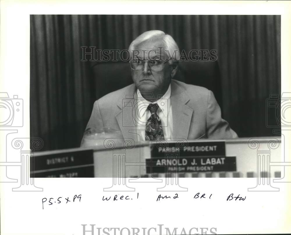 1994 Press Photo St. John Parish President Arnold Labat - Historic Images