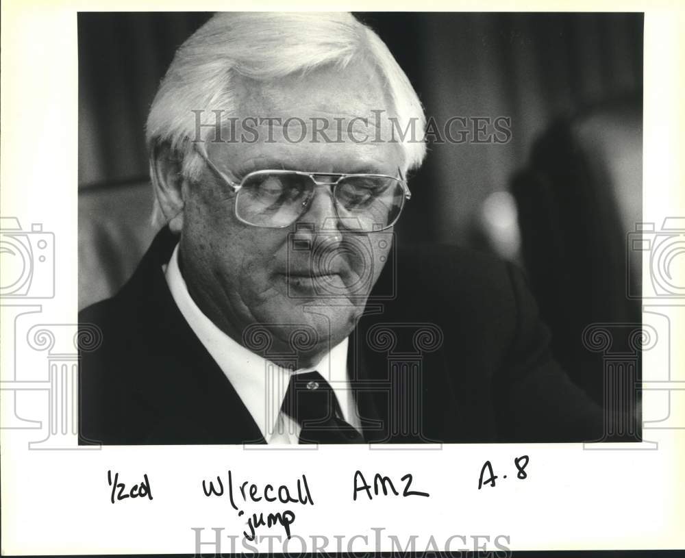 1993 Press Photo Arnold Labat, St. John Parish President - Historic Images