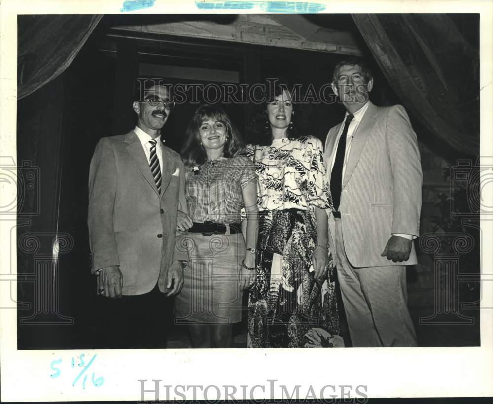 1988 Press Photo Dr. Fred Kushner, Ivy Kushner, Caroll Merlin, and Alvin Merlin - Historic Images