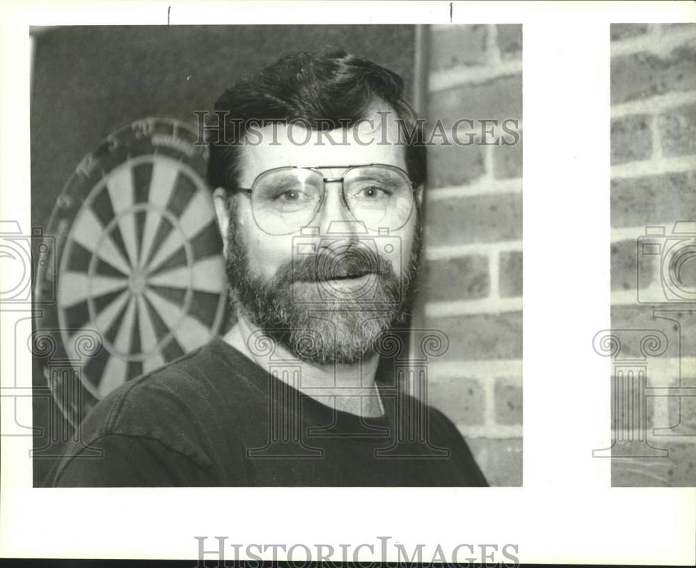 1992 Press Photo Greater Slidell Dart Association winner Ken Kustenmacher - Historic Images