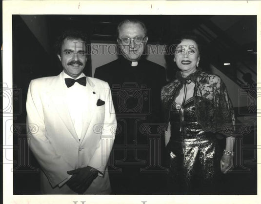 1992 Press Photo Anthony Laciura with Rev. James Carter and Marguerite Piazza - Historic Images