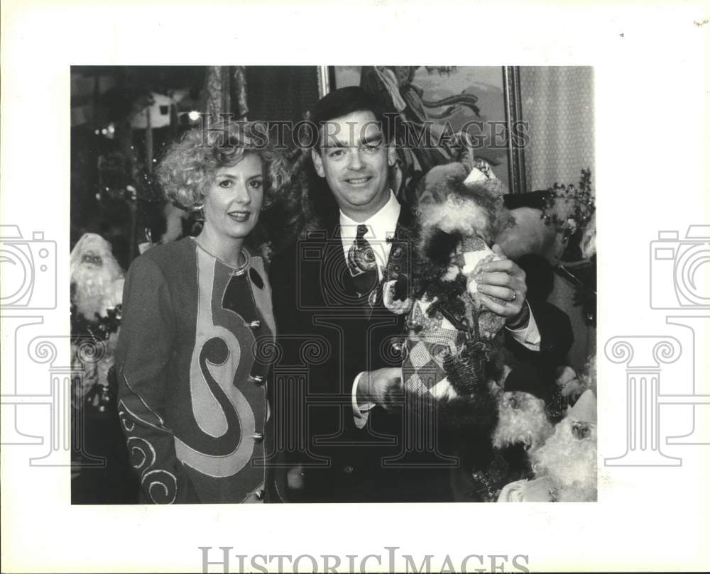 1991 Press Photo Connie and Ken Laborde at the Junior League-Holiday Festival - Historic Images