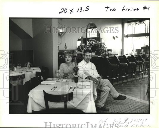 1993 Press Photo Lanaux's owner Cindy Lanaux and chef Charles Thibodeaux - Historic Images