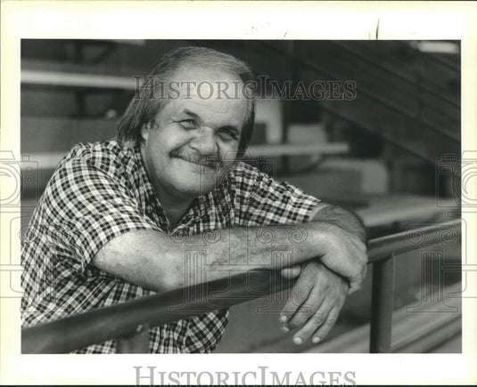 1991 Press Photo Gene Latapie at Barrow Playground- NORD Babe Ruth Director - Historic Images