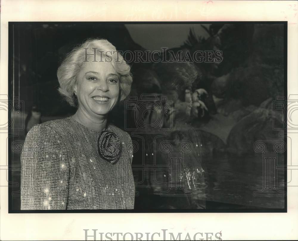 1990 Press Photo Ada Lausen at the Aquarium Benefit Gala - Historic Images