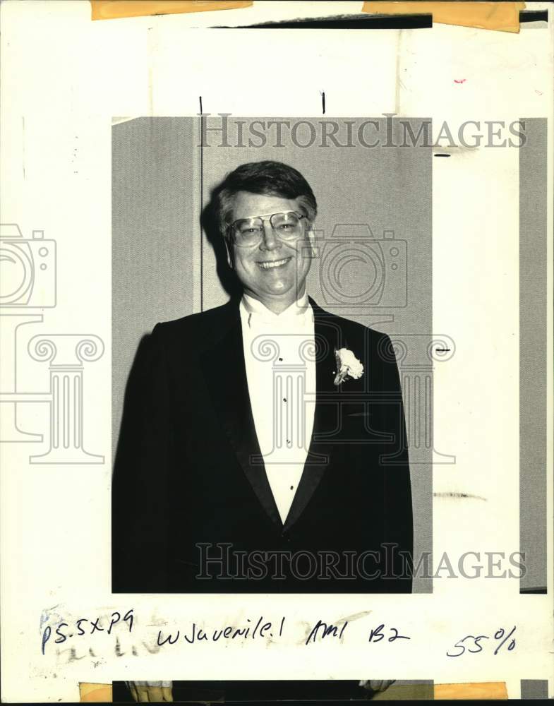 1989 Press Photo Judge Lawrence Lagardo, Jr. At Catholic Charities Event - Historic Images