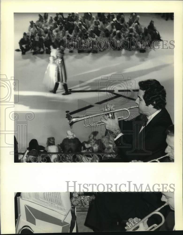 1990 Press Photo Rodney Lafon &amp; Jerry Leonard Orchestra at the Nereus Ball. - Historic Images