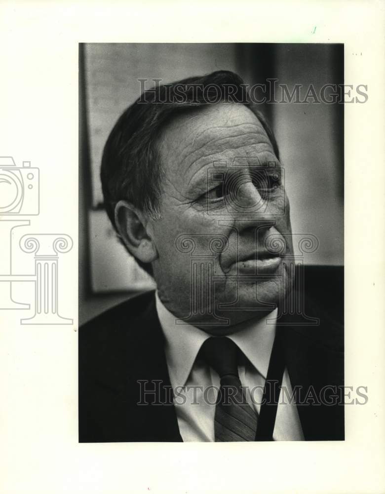 1987 Press Photo Morgan City Mayor Cedric LaFleur. - Historic Images