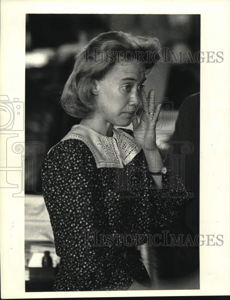 1986 Press Photo Rep. Mary Landrieu after the sales tax bill passed in the House - Historic Images