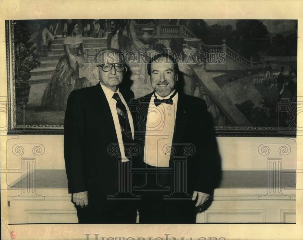 1990 Press Photo Jules D&#39;Gerolamo &amp; Bill Lagman at Kenner Rotary Event - Historic Images