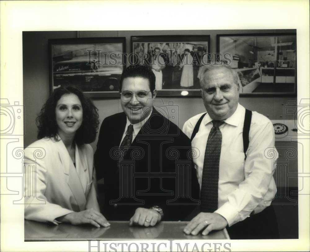 1995 Press Photo Anne Lalla Babin, John M. Lalla and Leonard Lalla - Historic Images