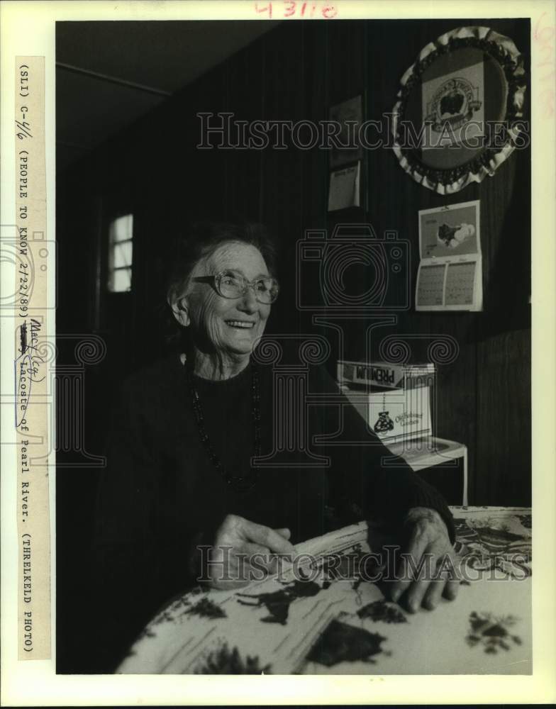 1989 Press Photo Macy Lacoste of Pearl Rver, Louisiana - Historic Images