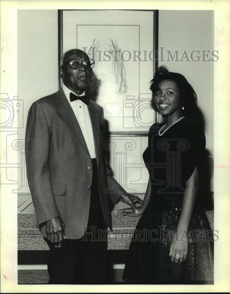 1990 Press Photo Joe Clark Gala dinner - Joseph Kaufman and Tumeka Grant - Historic Images