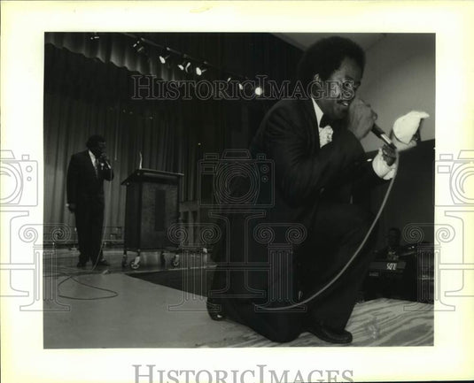 1992 Press Photo Reverend Dr. Joseph Johnson Jr., Baptist Church of Hahnville - Historic Images