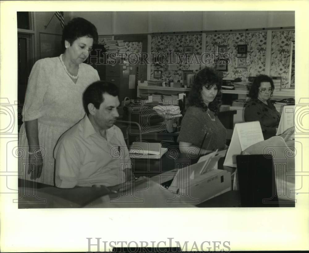 1989 Press Photo Job Training Partnership Act office occupations class - Historic Images