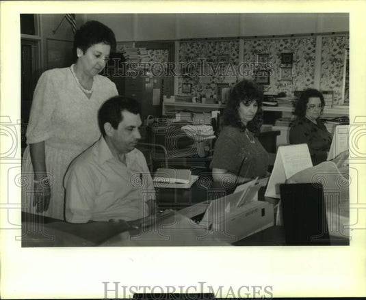 1989 Press Photo Job Training Partnership Act office occupations class - Historic Images