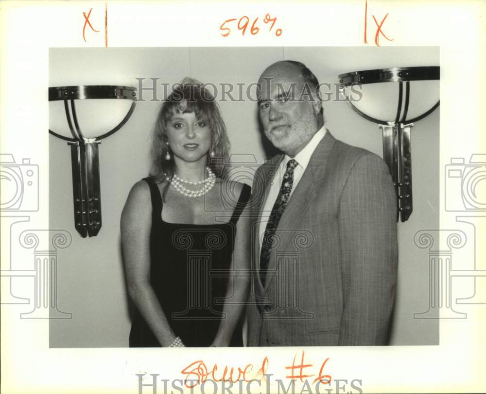 1991 Press Photo Claire Amiss &amp; Gene Grimaldi at March of Dimes- Bachelors Event - Historic Images