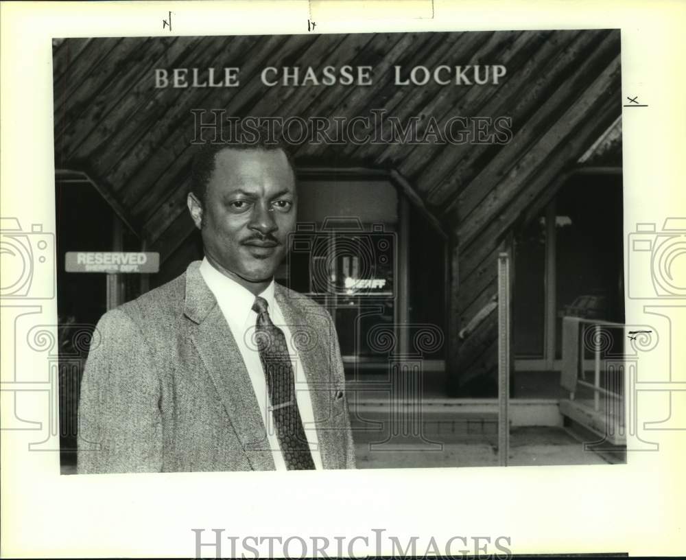 1992 Press Photo Percy Griffin, 1st Black Captain, Plaquemines Sheriff&#39;s Office - Historic Images