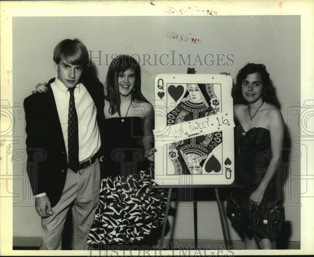 1990 Press Photo Sweet Sixteen - David Kearney, Catherine Oge, Shannon McCloskey - Historic Images