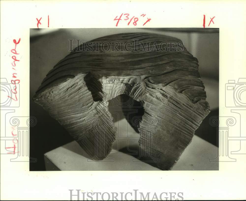 1988 Press Photo Art-&quot;Green Rhythm&quot; by Robert J. Horan at the Downtown Gallery - Historic Images