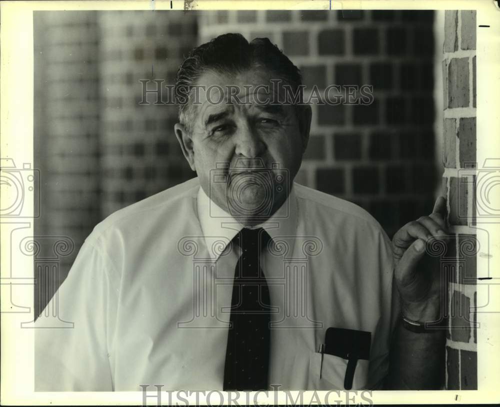 1989 Press Photo Jean Lafitte Mayor Leo Kerner - Historic Images