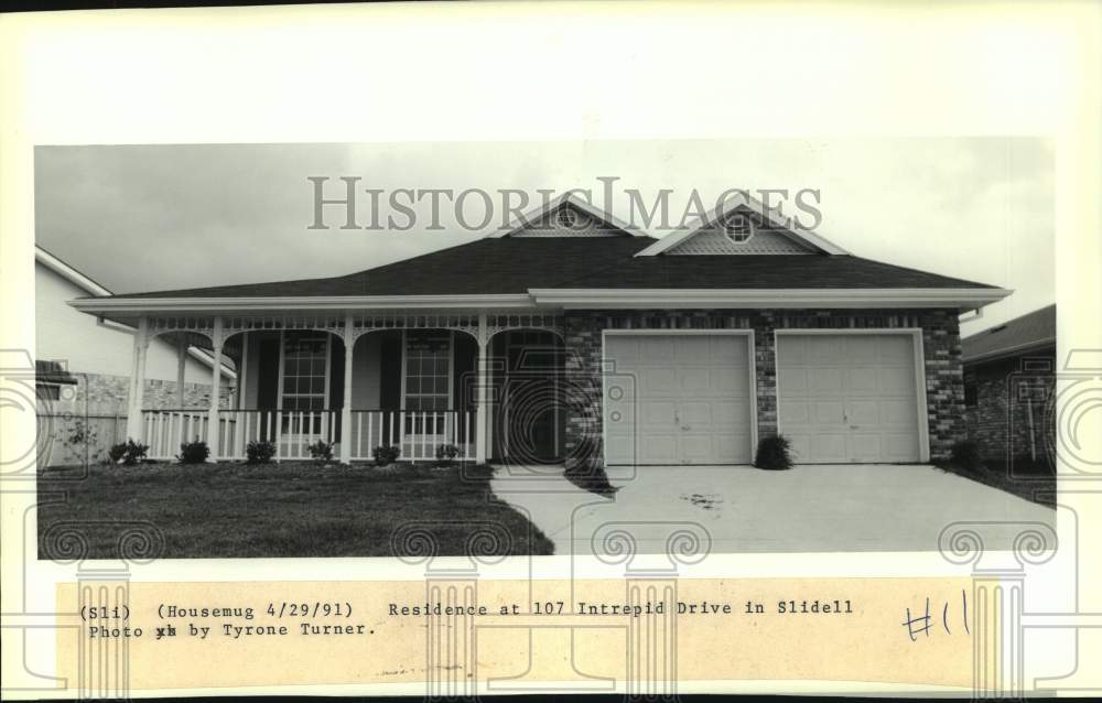 1991 Press Photo Residence at 107 Intrepid Drive in Slidell - Historic Images