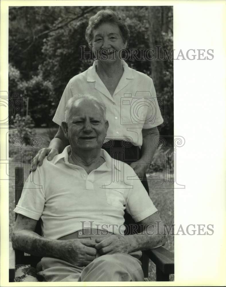 1991 Press Photo Lillian and Clarence Joseph, TC1 Senior - Historic Images