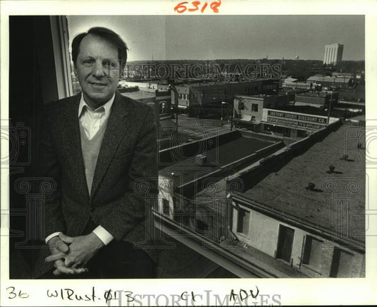 1987 Press Photo G.W. "Billy" James Jr., president of T.L. James and Co. Inc. - Historic Images