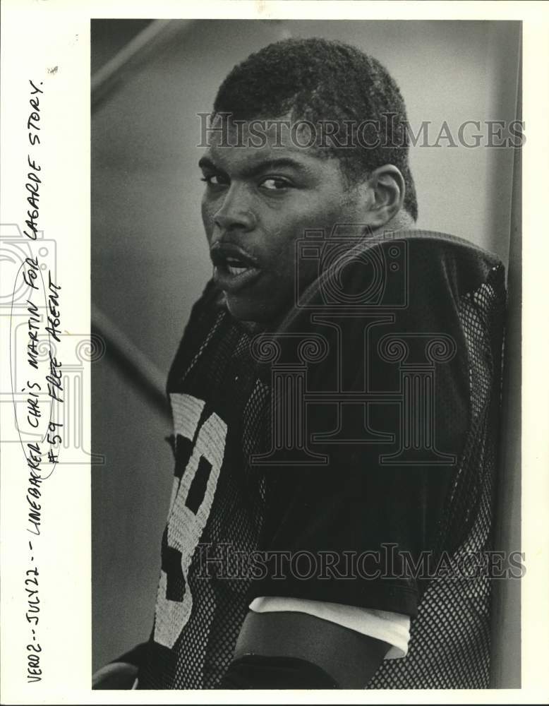 1988 Press Photo #59, Linebacker Chris Martin - Historic Images