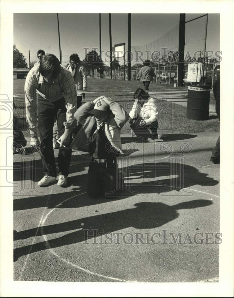 1986 Press Photo Marble Contest, St. Robert Bellarmine School, Arabi, Louisiana - Historic Images