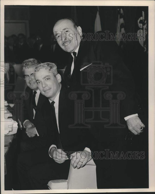 1962 Walter F. Marcus with Vic Schiro at City Council Chambers-Historic Images