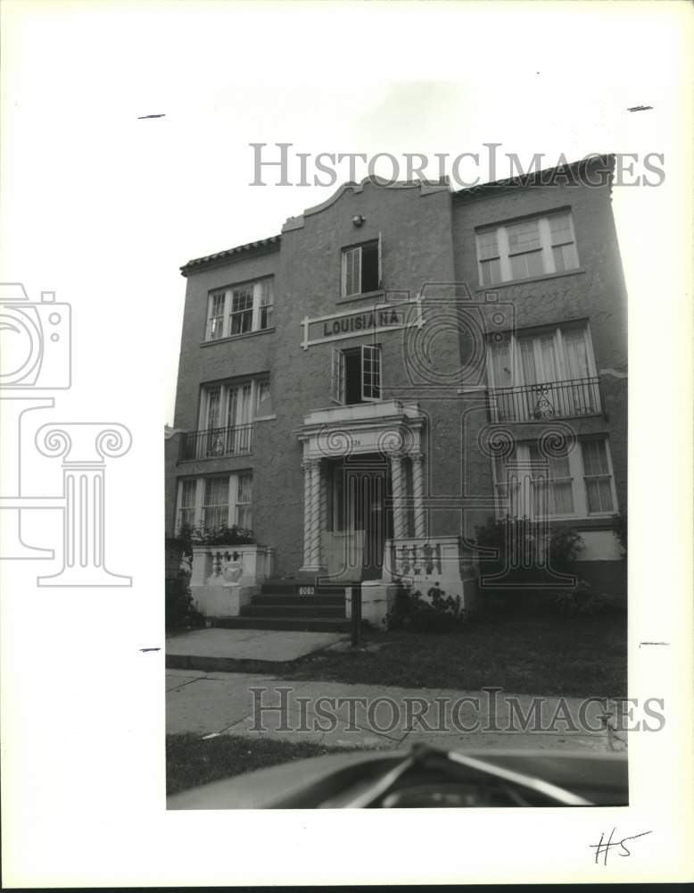 1991 Press Photo Louisiana Apartment Building, 1526 St. Charles Avenue - Historic Images