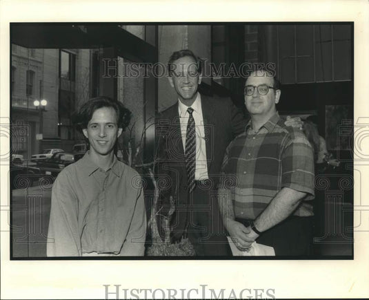 1990 Press Photo Sam McCarthy, Keith Marshall, & Jay Boydstun, Lung Association. - Historic Images
