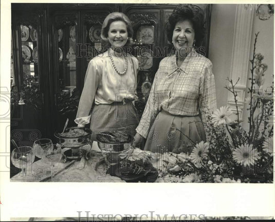 1986 Press Photo Sadie Marcello & Margie Jones of Creative Planters Garden Club - Historic Images