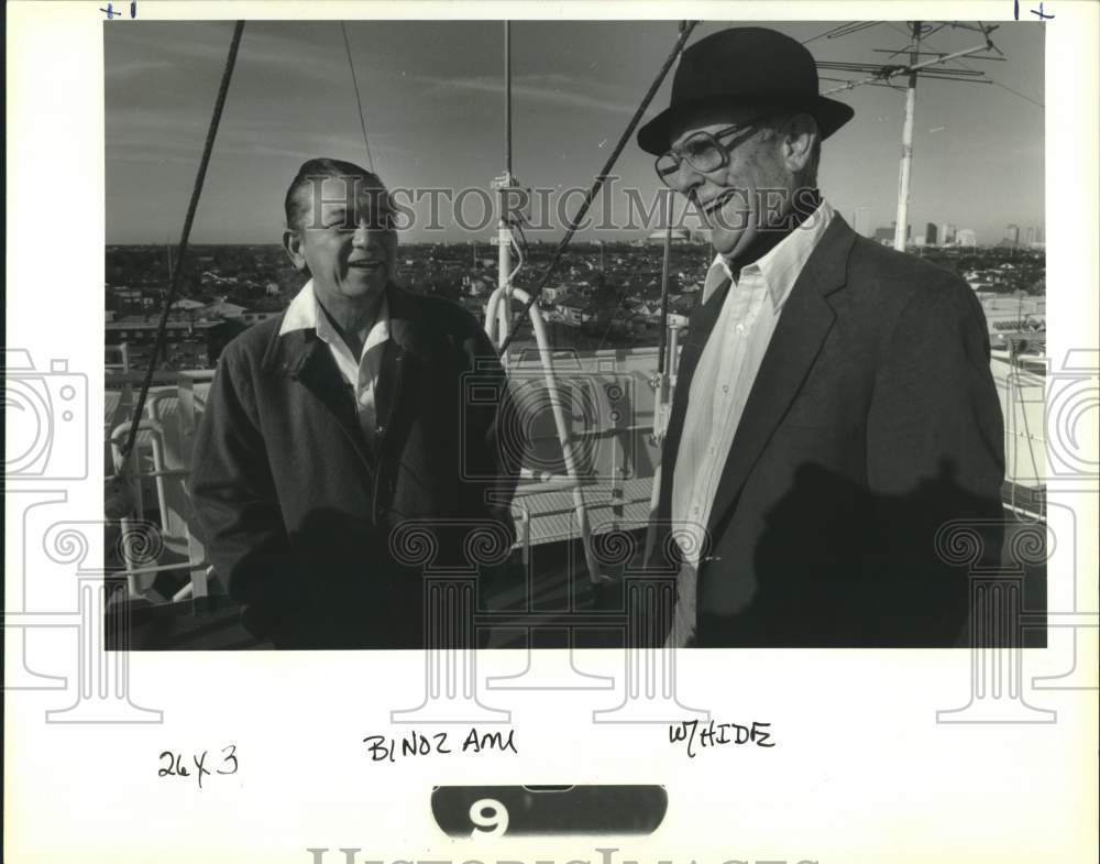 1992 Press Photo Two Men Meet For First Time Since World War II, New Orleans - Historic Images