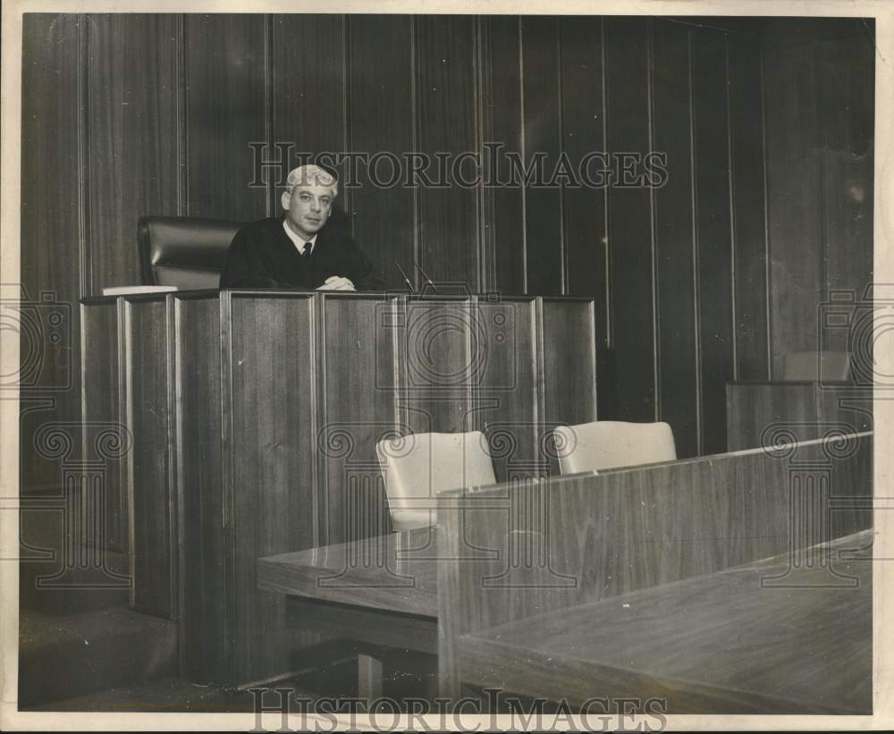 1967 Judge Walter Marcus Jr. of the Civil Courts in his Court room-Historic Images