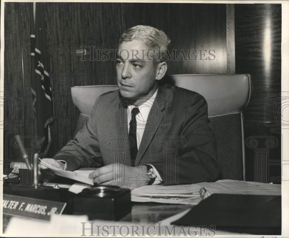 1964 Walter F. Marcus, Jr. during the Library Closing Hearing-Historic Images