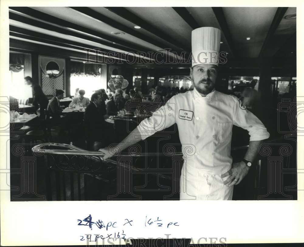 1990 Press Photo Food column - Gerard Maras at Mr. B&#39;s - Historic Images