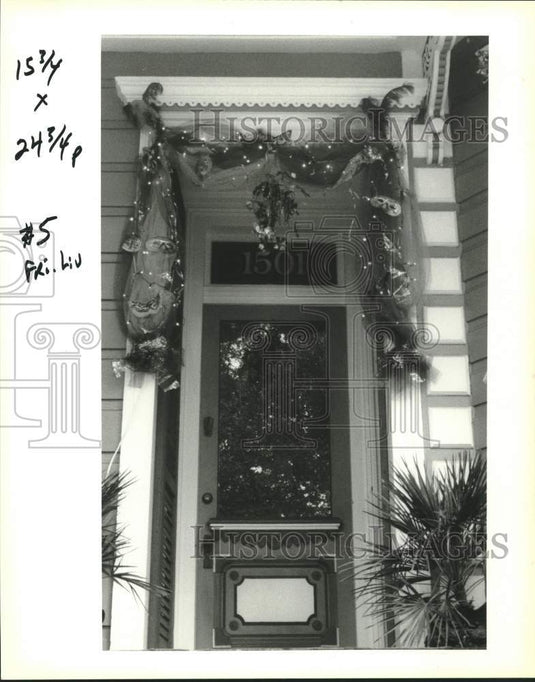 1993 Press Photo House at 1502 South Carrollton Avenue decorated for Mardi Gras - Historic Images